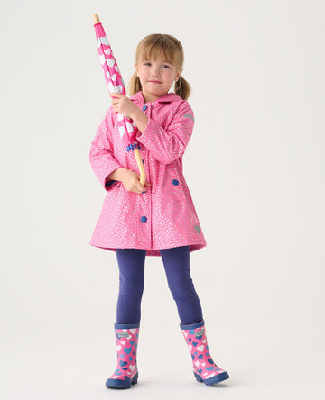 Hatley White Hearts Matte Rain Boots